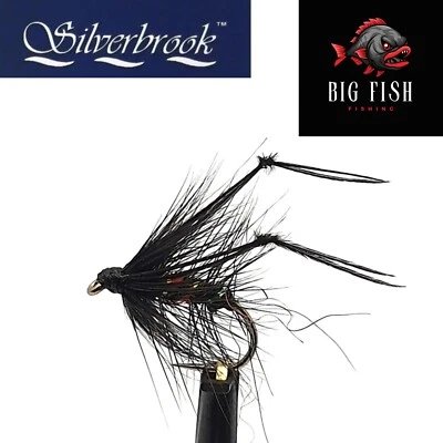 Bibio Hopper Forellenfliege 12 x Silverbrook Fliegen - Fliegenfischen - Größe 10/12/14