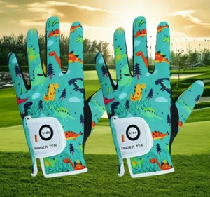 Golf Gloves Kids Soft All Weather Large for Left Hand Rain Grip Value 2 pack - Picture 1 of 8