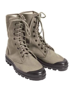 Franz.Com. Zapatos Lona 9 Agujeros Oliva., Camping, Exterior, Militar -NUEVO- - Imagen 1 de 1