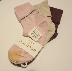 GOLDTOE CASUALS SOCKS (PINK/ TAN)- 3 PAIRS- (Women's Shoe Size 6-9) - Picture 1 of 2