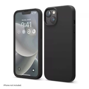 Funda Negra iPhone 14 iPhone 14 Silicona Negra - Alta Calidad Goma Suave - Imagen 1 de 6