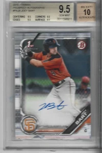 Joey Bart 2019 Bowman Prospect Autographed Rookie Card (BGS 9.5 GEM MINT, Auto 1 - Picture 1 of 2
