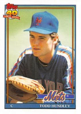 1991 Topps #457 Todd Hundley RC Rookie Card New York Mets 🔥⚾🔥 - Image 1 of 3