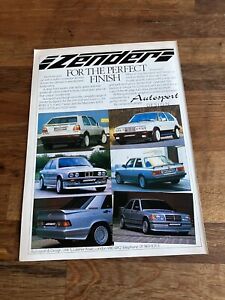 Original 1984 Golf GTi E30 BMW Merc 190 Frame Ready Magazine Advert Zender Retro