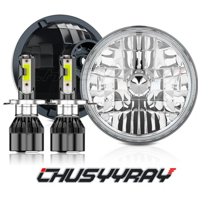 Par de faros LED redondos de 7 pulgadas para GMC C15/C25 C35 1975-1978 HAZ ALTO BAJO Foto 1 de 4