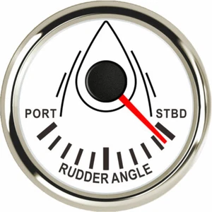 52MM/2" White Rudder Angle Indicator 0-190 ohms for Yacht Marine 9-32VDC Red LED - Picture 1 of 8