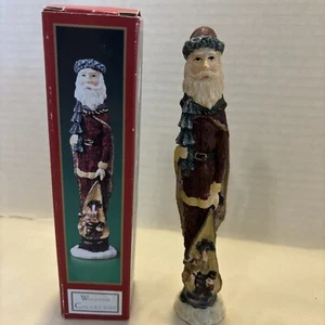 Vtg Santa Christmas Tall Pencil Skinny Figurine 7" Windsor Collection Free Ship - Picture 1 of 4