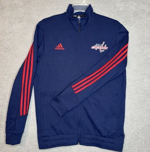 Washington Capitals Adidas NHL Hockey Full Zip Jacket Men's Adult Large Blue Red - Picture 1 of 12