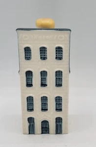 Botella de licor jarra miniatura KLM BOLS vacía azul Delft #27 ininterrumpida 1966 - Imagen 1 de 7