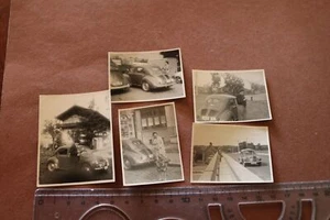 fünf tolle alte Fotos - Frau posiert mit Renault 4CV 1955-56 - Picture 1 of 5