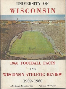 1959 1960 football facts yearbook magazine Wisconsin Badgers GOOD - Picture 1 of 2