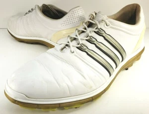Men's adidas adipure 360 White/Silver/Black  Leather Golf Shoes US 11.5 **Nice!* - Picture 1 of 12