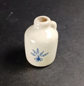 Vintage Miniature Stoneware Crock Jug Blue wheat - Picture 1 of 4