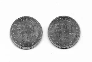 2 x 500 Mark 1923 G Super erhalten - Bild 1 von 2