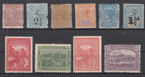 MZ20688/ TASMANIA - 1880 / 1912 MINT MH CLASSIC SELECTION - CV 130 $ Cover
