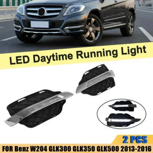 2x LED Stoßstange Tagfahrlicht Schwarz für Benz W204 GLK300 350 500 2013-2016 AF - Picture 1 of 9
