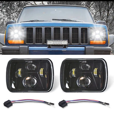 Faro LED 5X7" 7x6" para Jeep Wrangler YJ 1984-2001 Cherokee XJ 1986-1995 Foto 1 de 4