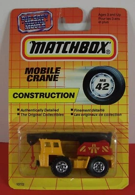 Construcción Matchbox De Colección - Grúa Móvil - MB-42 - 1992 - NOC - Tailandia Foto 1 de 4