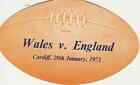 Wales V England 1973 Rugby Dinner Menu Card