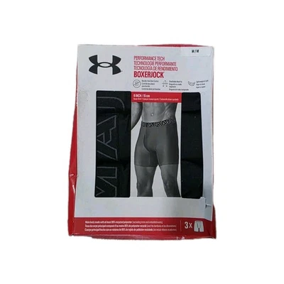 Paquete de 3 calzoncillos boxer Under Armour Performance Tech para hombre talla M 6" entrepierna  Foto 1 de 3