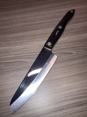 Cuchillo dentado Cutco 3738-KO resistente hoja de 6" mango marrón EE. UU. Foto 1 de 4