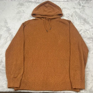 Hawker Rye Sweater Mens XL Chestnut Brown Hooded Pullover Knit Hoodie XL New - Picture 1 of 11