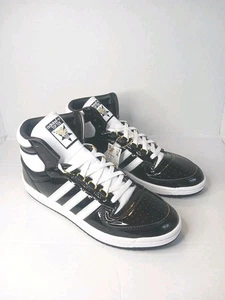 Brand New ADIDAS Top Ten FB Core Black Shiny/Patent Leather White FZ6191 Sz 11 - Picture 1 of 11