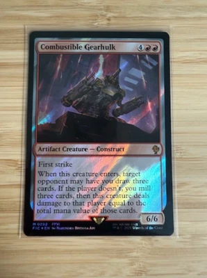 MTG: Combustible Gearhulk (Surge Foil) Commander: Final Fantasy Surge Foil NM - Image 1 of 2