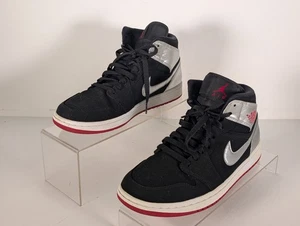Nike Air Jordan 1 Mid Johnny Kilroy Sneakers Sz. 8.5 Black Silver 554724-057 - Picture 1 of 9