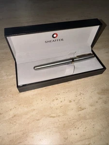 Sheaffer Prelude 342 Brushed Chrome Fountain Pen, GT, Med GP Steel Nib, Filler - Picture 1 of 14