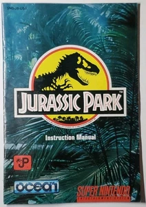 Jurassic Park - Original 1992 Nintendo SNES Anleitung - NUR BOOKLET - Bild 1 von 9