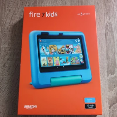 Amazon Fire 7 Kids  12 Generation Garantie bis  06/27 Tablet Blau 32 GB - Bild 1 von 4