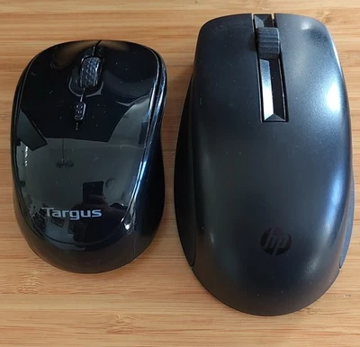2 set Targus amw620 Wireless Trace mouse AMW50US + HP Large Dongles - Image 1 of 4