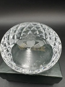 PRE OWNED Galway Irish Crystal Claddagh Collectible Heavy Paperweight - Picture 1 of 7
