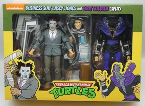 NECA Teenage Mutant Ninja Turtles BUSINESS SUIT CASEY JONES & Split Foot Soldier - Picture 1 of 24