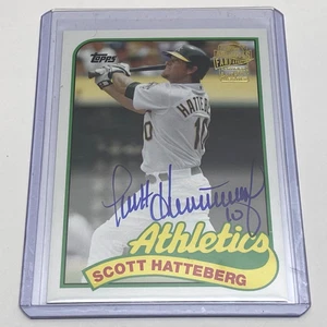 2015 Topps Archives Scott Hatterberg Fan Favorites Oakland Athletics Auto Mint - Picture 1 of 13