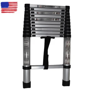 10.5FT Extension Ladder Flexible Expansion Aluminum Telescopic Step Ladder - Picture 1 of 11