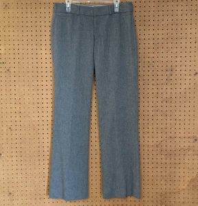 Banana Republic The Martin Fit Dress Pants Work 12 Wool Gray Straight Leg Preppy - Picture 1 of 8