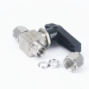 Válvula de compuerta de bola de compresión de acero inoxidable Fit 3/8" O/D Tube 304 915 PSI↑ - Imagen 1 de 8