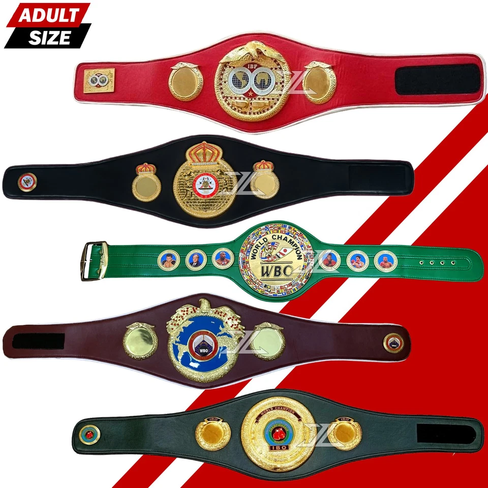 Set of All IBF, WBA, WBC, WBA, IBO Boxing Championship Belt Adult Size 3D Design - Image 1 of 1