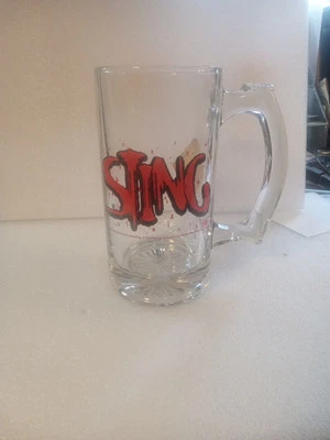 Taza de vidrio STING WCW NWO Red Wolf Pack 13 oz lucha libre vintage - nueva Foto 1 de 4