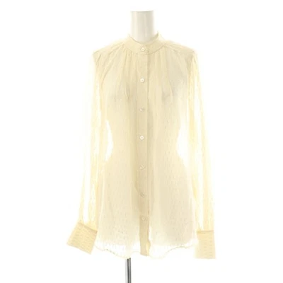 ATTREZZATURA Camicia donna seta trasparente XS avorio zoppa trasparente usata - Immagine 1 di 4