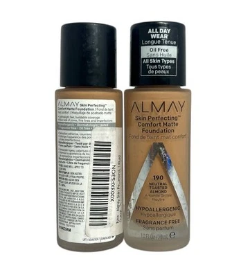 2 pack Almay Skin Perfecting Comfort Matte Liquid Foundation,190 Neutral Toasted - Image 1 of 2
