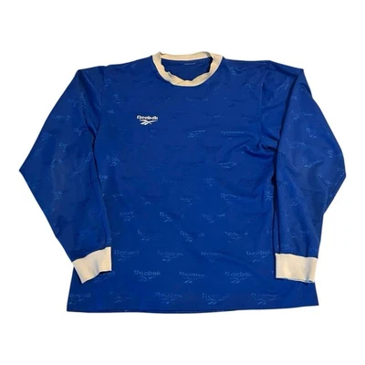 1980s Umbro Jersey blue long sleeved T shirt Football goalkeeper Vintage Mens M - Image 1 of 4