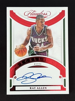 2020-21 Panini Flawless Ray Allen #EXS-RAY Ruby Excellence Autographs Auto /15 - Image 1 of 2