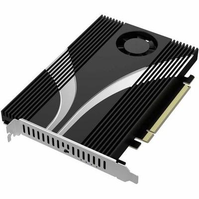 Sabrent 4-Drive M.2 NVMe SSD to PCIe 4.0 x16 Bifurcation Adapter Card with Activ - Image 1 of 4