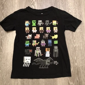 Minecraft Sprites Boys Black Short Sleeve T-Shirt X-Small By Mojang Jinx - Picture 1 of 4