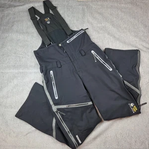Mountain Hardwear Bib Snow Pants Mens Size S Black Conduit Softshell Snowboard - Picture 1 of 10