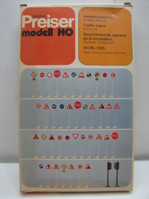 PREISER 1535 assortimento di segnali per la circolazione - Immagine 1 di 4