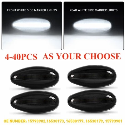 4-40 White LED Side Marker Light For 99-2014 GMC Sierra 2500HD 3500HD Dually Bed - Image 1 of 4